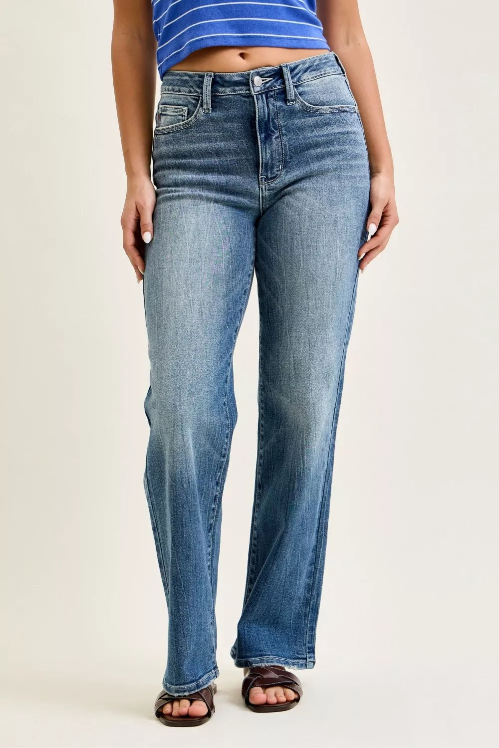 judy-blue-mid-rise-90s-straight-jeans Image 1