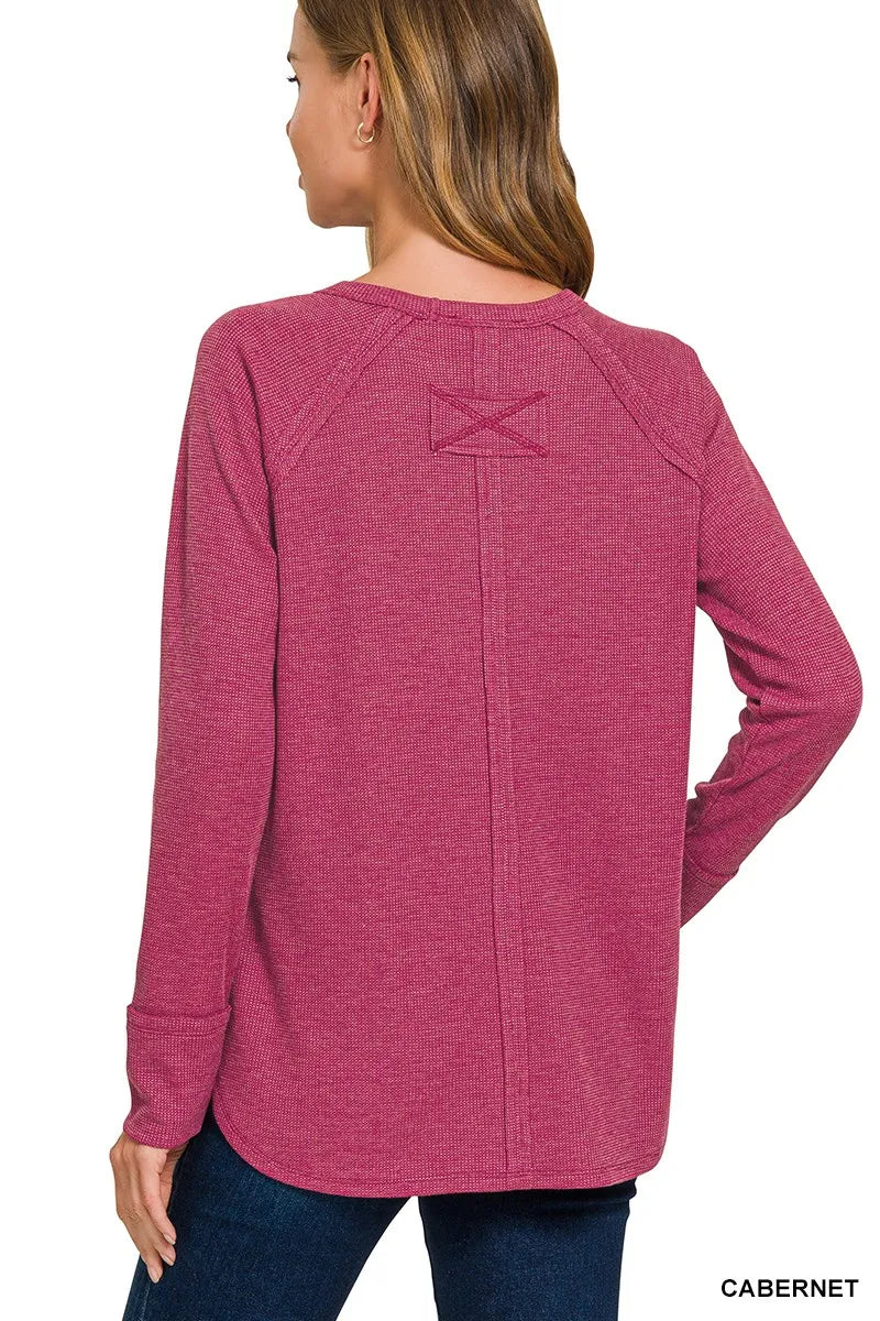 zenana-baby-waffle-long-sleeve-top image 3