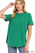 zenana-french-terry-washed-curved-hem-top-5 image 1