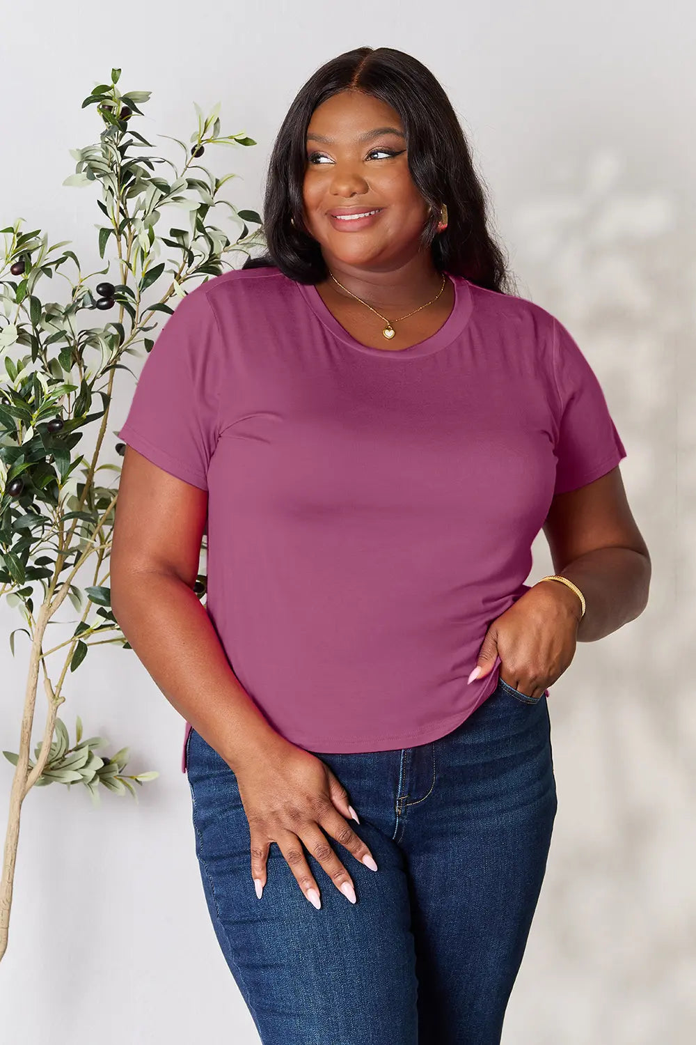 basic-bae-full-size-round-neck-short-sleeve-t-shirt-plus-size image 16