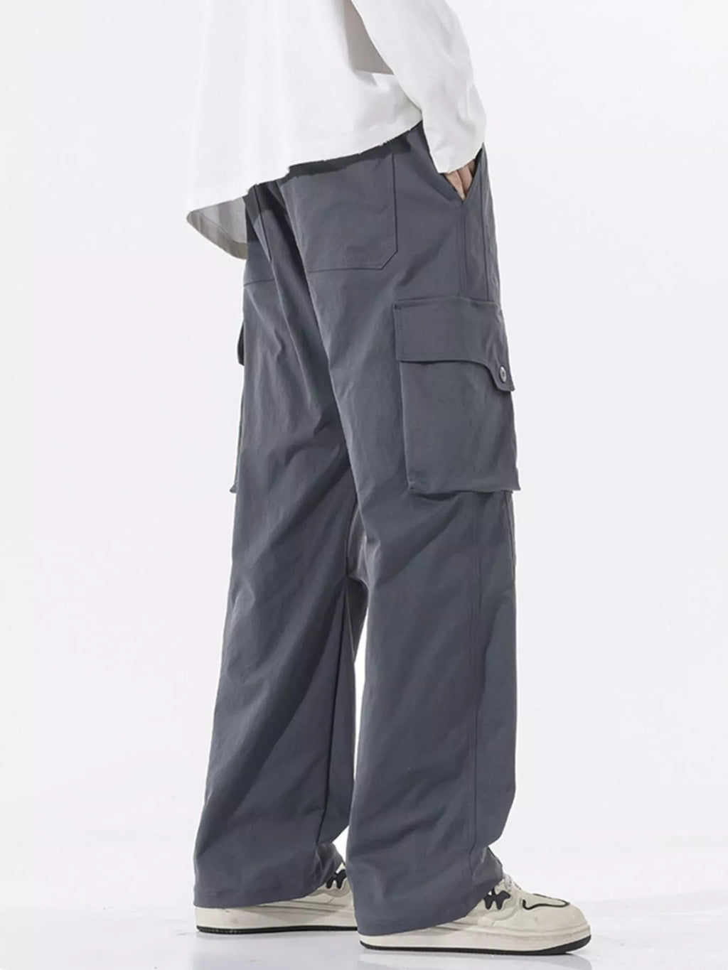 Men's Full Size Loose Fit Multi-Pocket Cargo Pants Plus Size | Tampa Bay Discounts