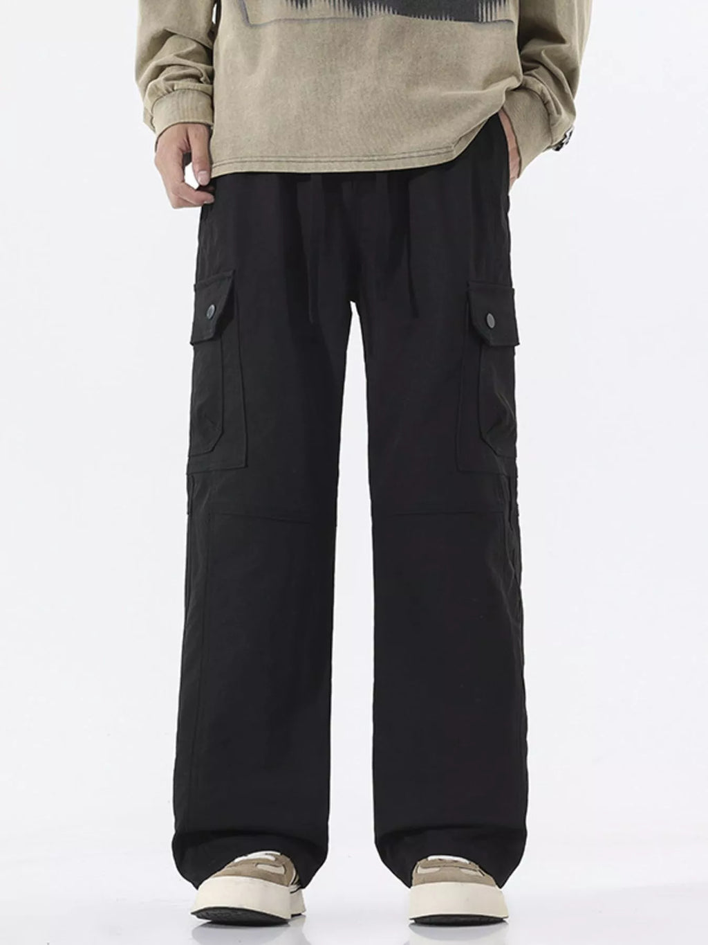 Men's Full Size Multi-Pocket Cargo Utility Pants Plus Size | Tampa Bay Discounts