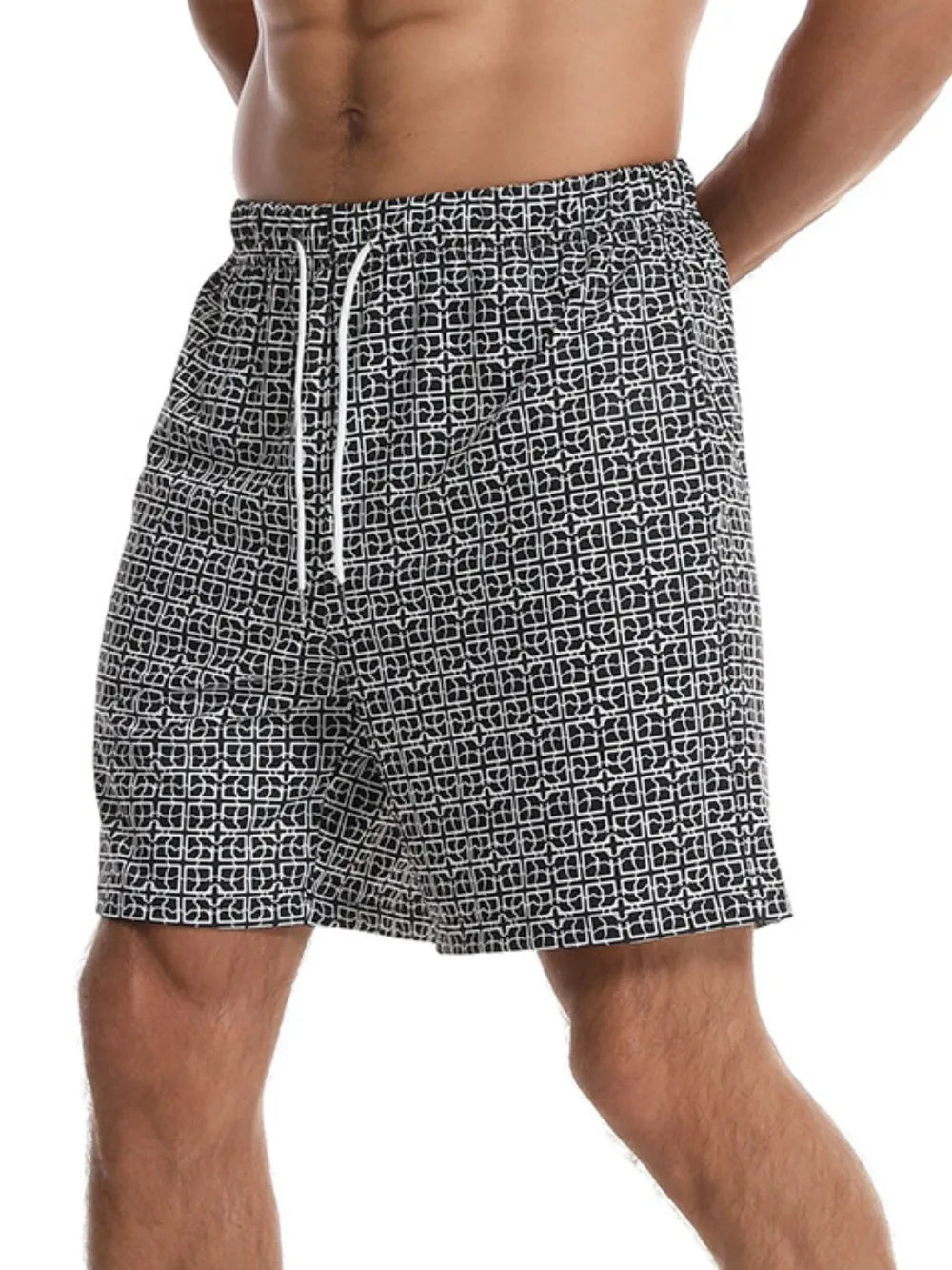 Men's Drawstring Printed Shorts with Pockets | Tampa Bay Discounts