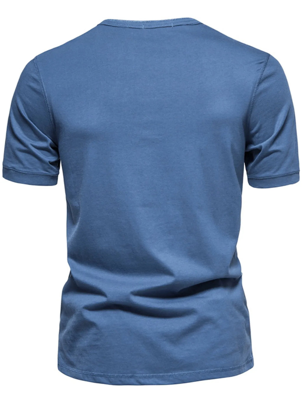 Men's Full Size Henley Style T-Shirt with Button Detail Plus Size | Tampa Bay Discounts