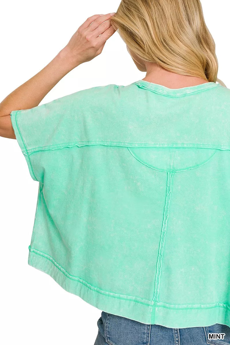 zenana-acid-washed-round-neck-short-sleeve-oversized-t-shirt-3 image 2