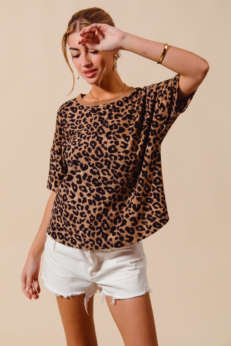so-me-leopard-thermal-waffle-knit-loose-fit-top image 9