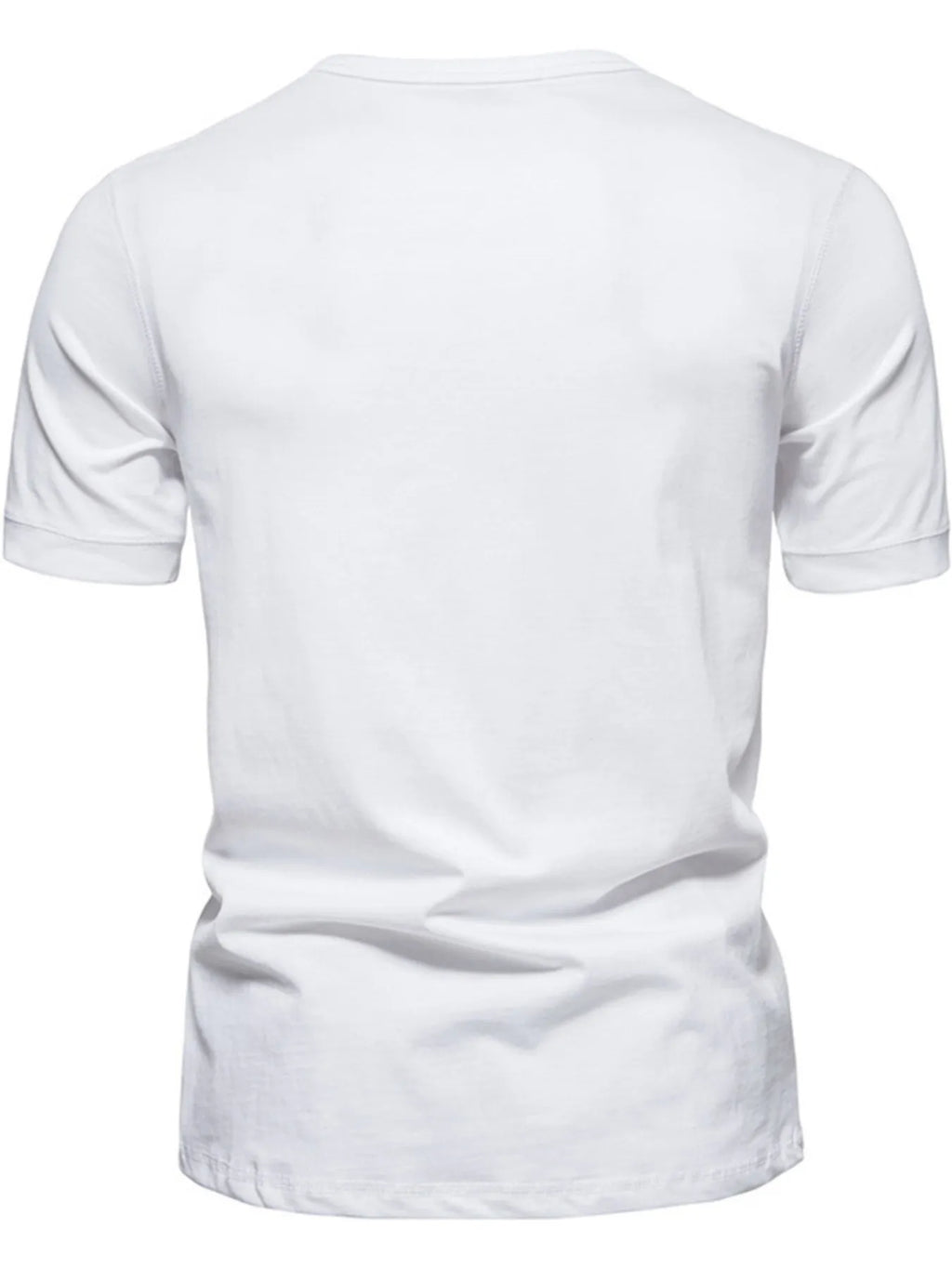 Men's Full Size Henley Style T-Shirt with Button Detail Plus Size | Tampa Bay Discounts