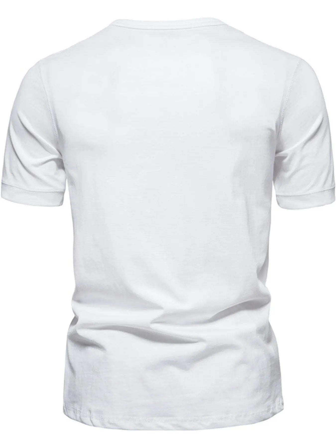 Men's Full Size Henley Style T-Shirt with Button Detail Plus Size | Tampa Bay Discounts