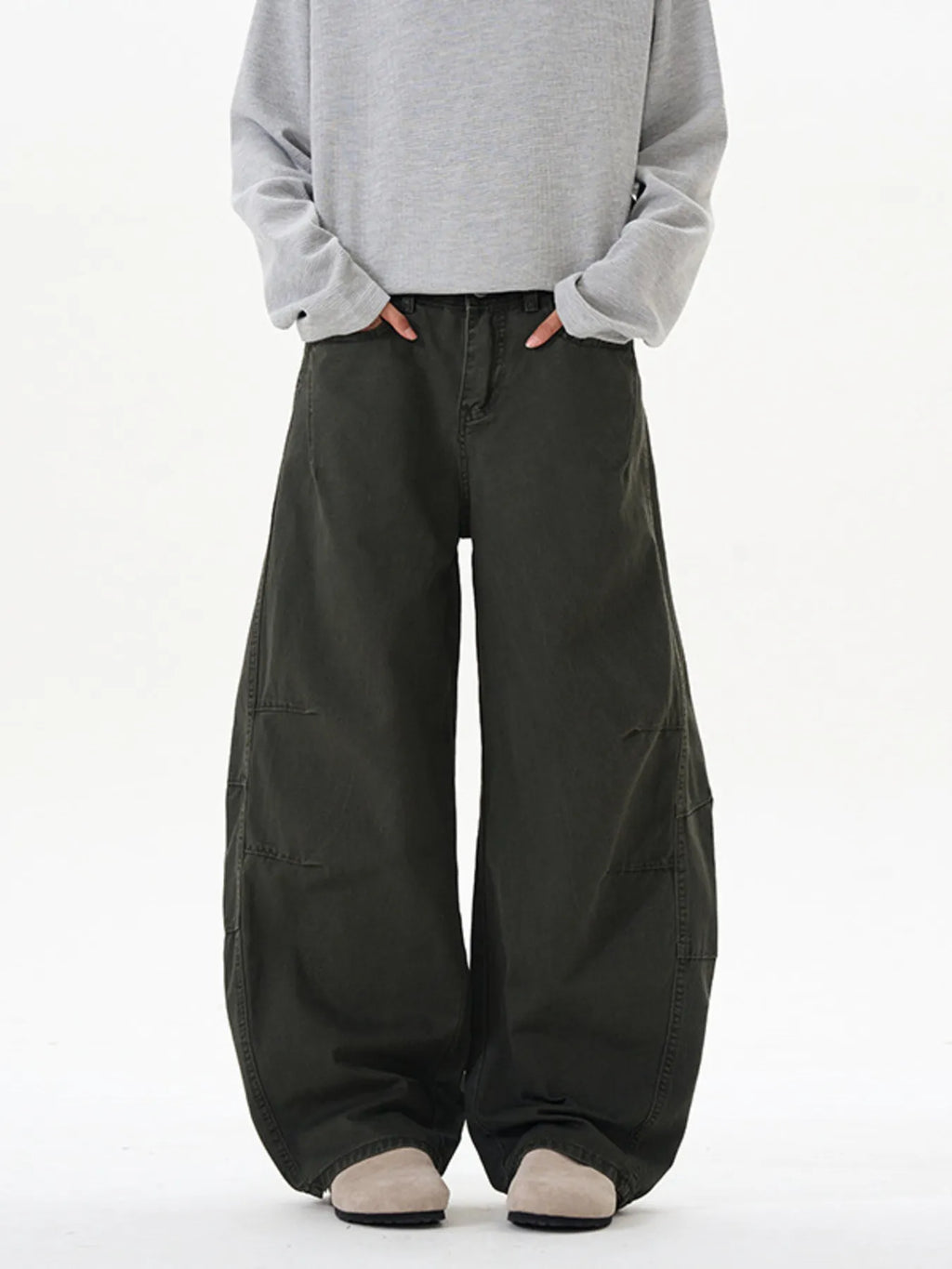 Men's Washed Wide Leg Curved Cargo Jeans | Tampa Bay Discounts