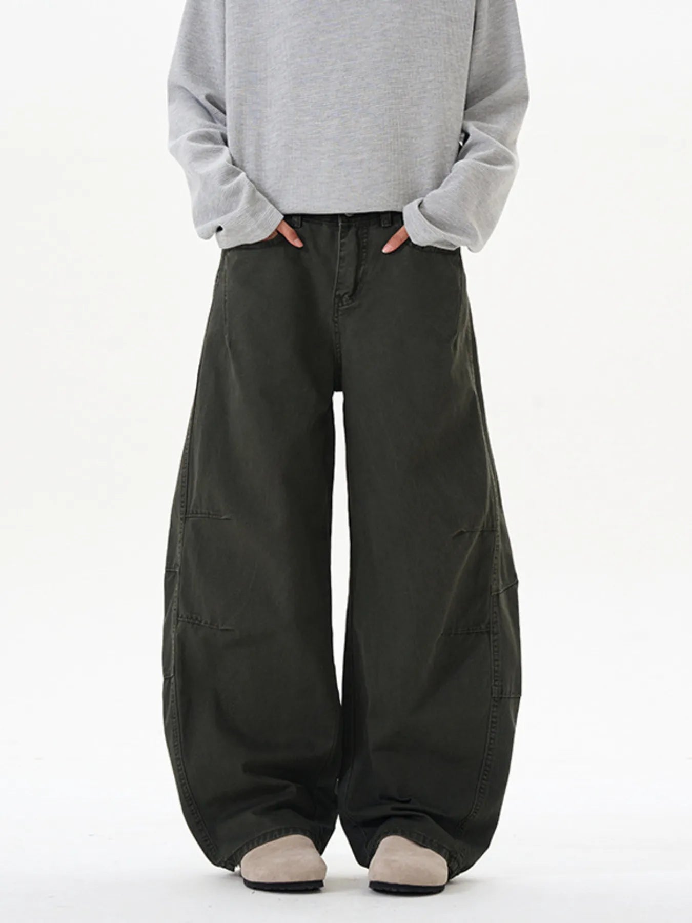 Men's Washed Wide Leg Curved Cargo Jeans | Tampa Bay Discounts