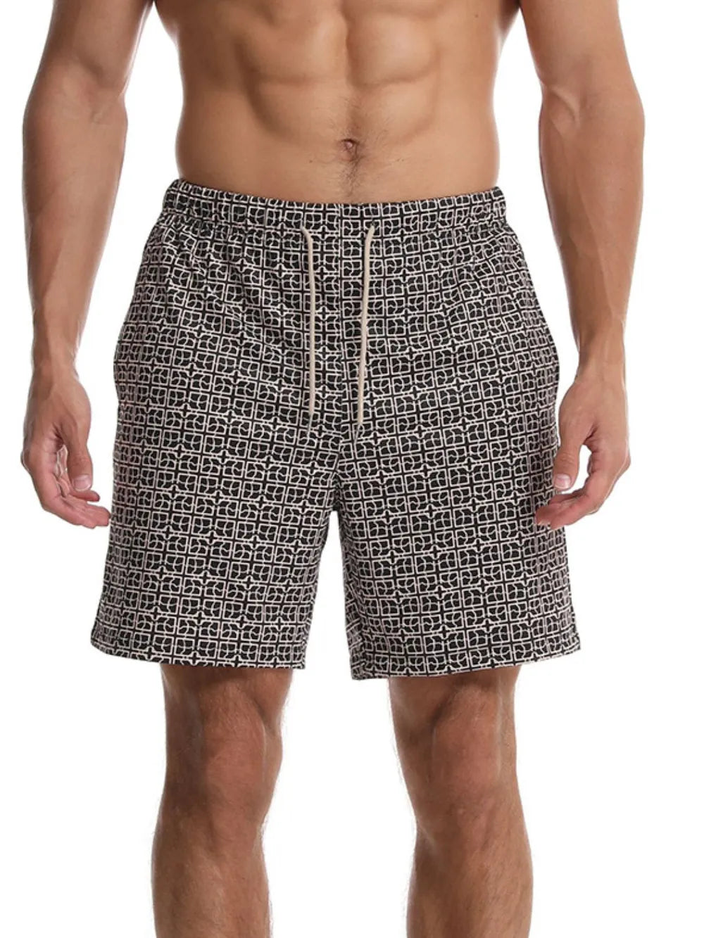 Men's Drawstring Printed Shorts with Pockets | Tampa Bay Discounts