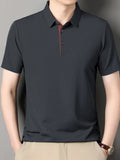 Men's Plus Size Button Detail Short Sleeve Polo | Tampa Bay Discounts