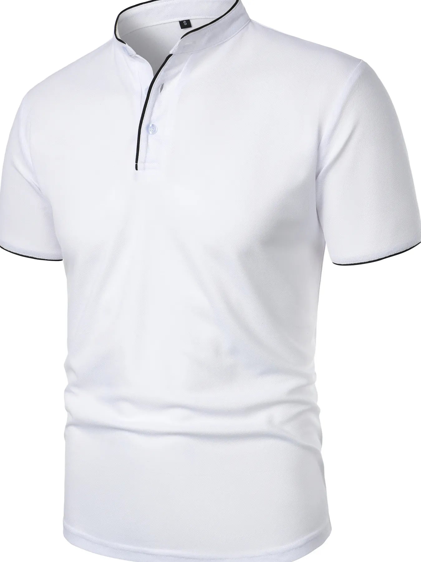 Men's Full Size Short Sleeve Contrast Trim Polo Plus Size | Tampa Bay Discounts