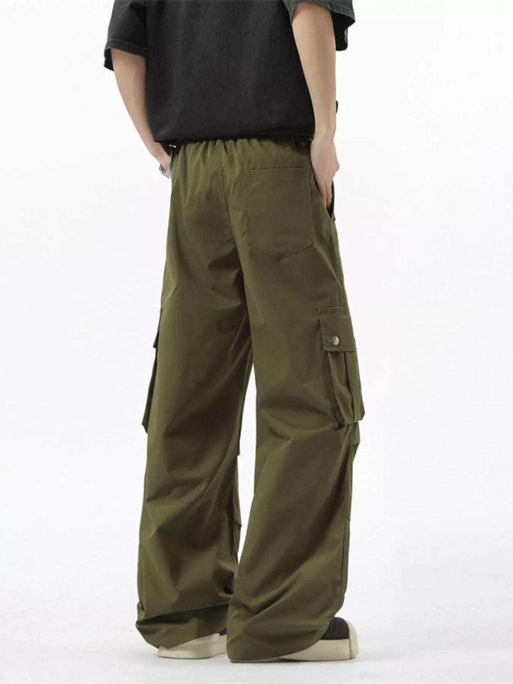 Men's Full Size Drawstring Loose Fit Cargo Pants Plus Size | Tampa Bay Discounts