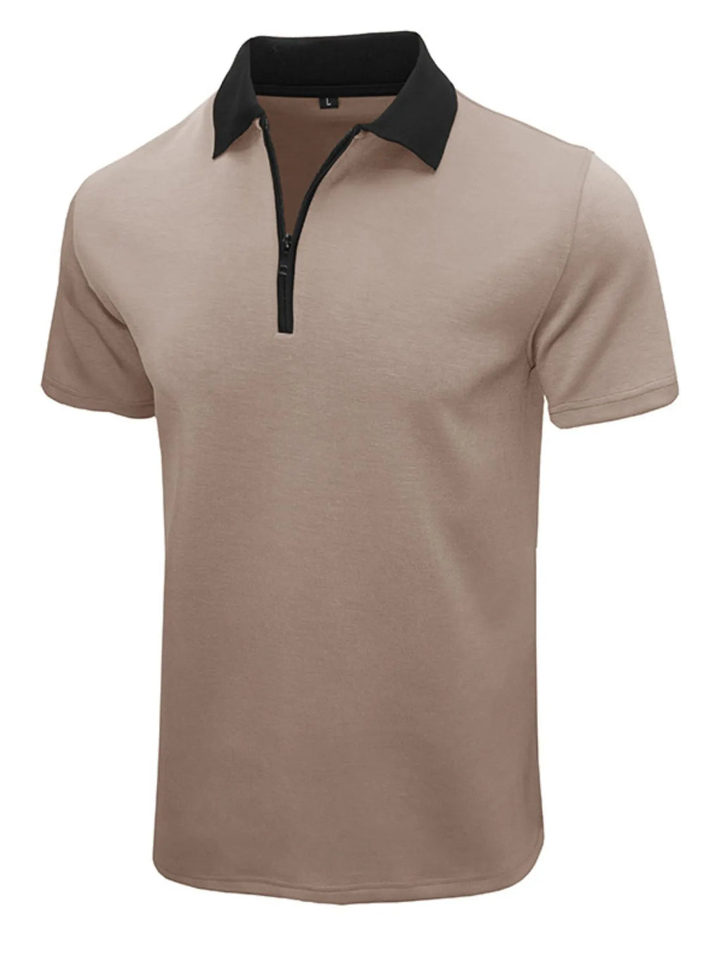 Men's Contrast Collar Quarter-Zip Polo Shirt | Tampa Bay Discounts