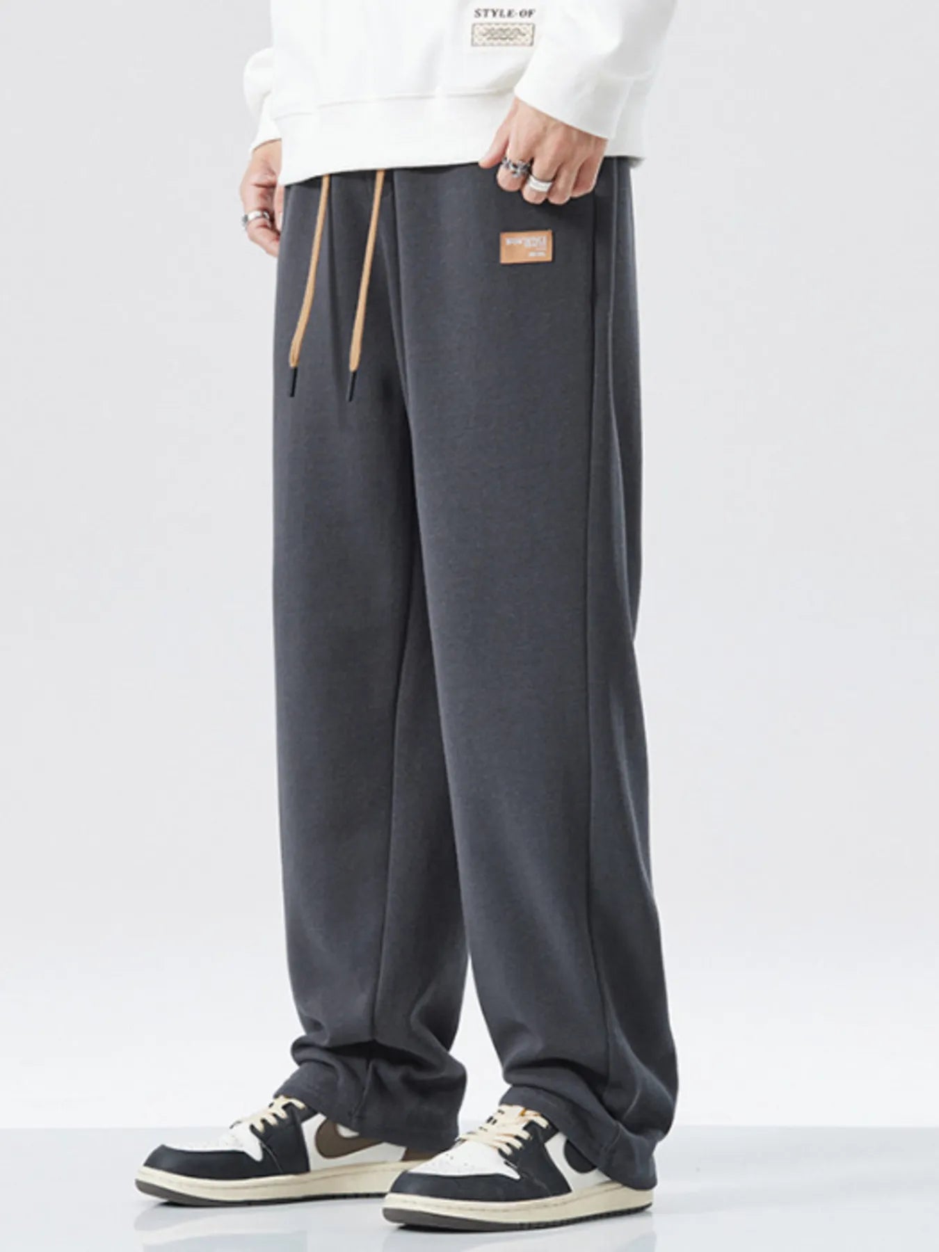Men's Full Size Drawstring Wide Leg Pants Plus Size | Tampa Bay Discounts