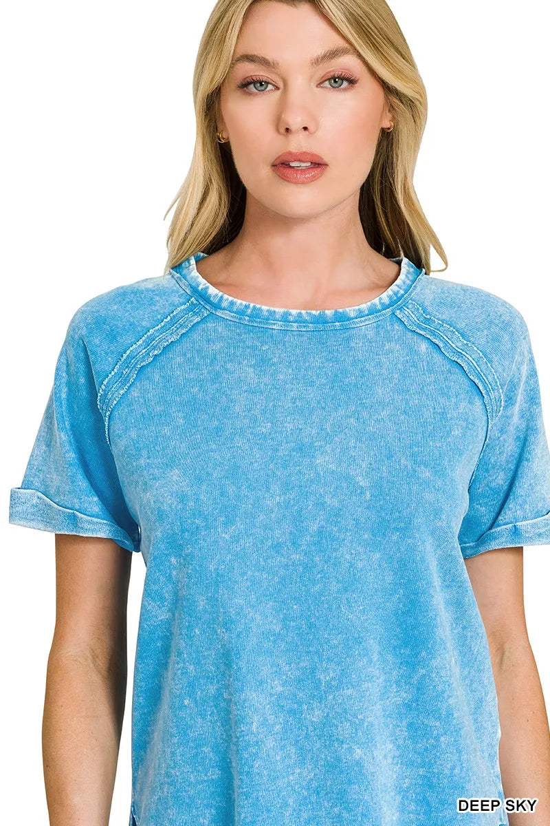 zenana-french-terry-washed-curved-hem-top-6 image 3