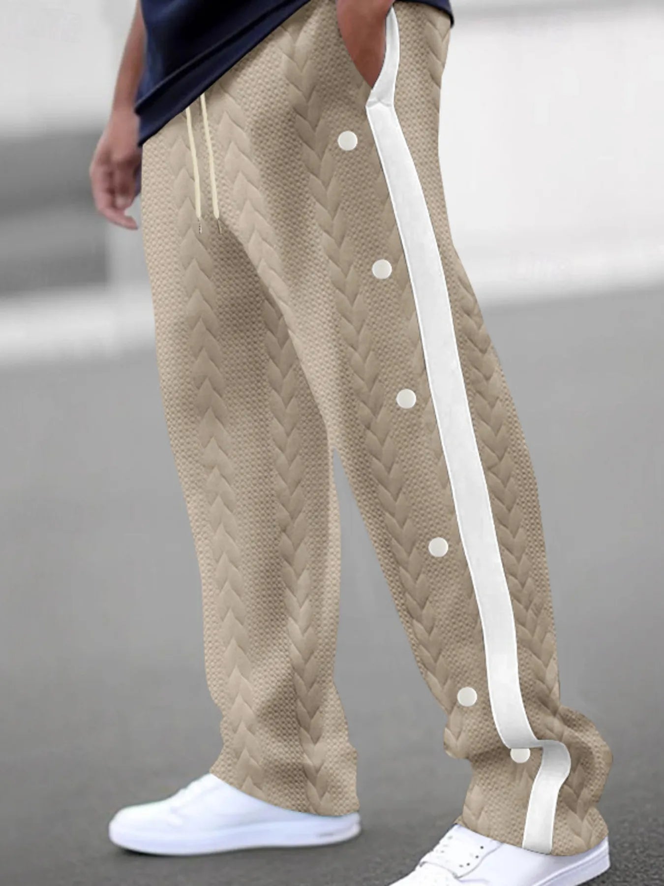 Men's Full Size Textured Drawstring Pants Plus Size | Tampa Bay Discounts