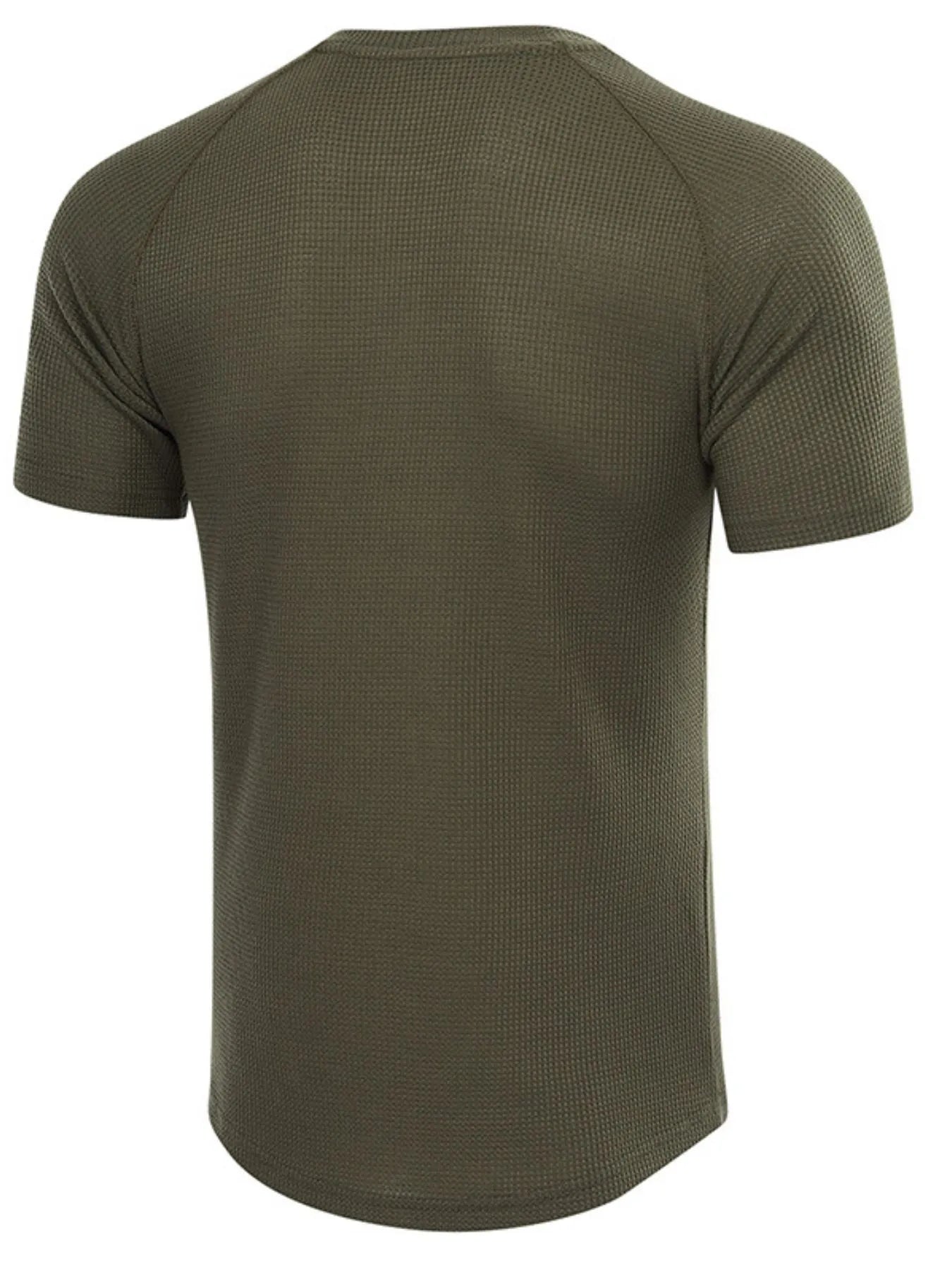 Men's Casual Waffle Knit Henley T-Shirt | Tampa Bay Discounts