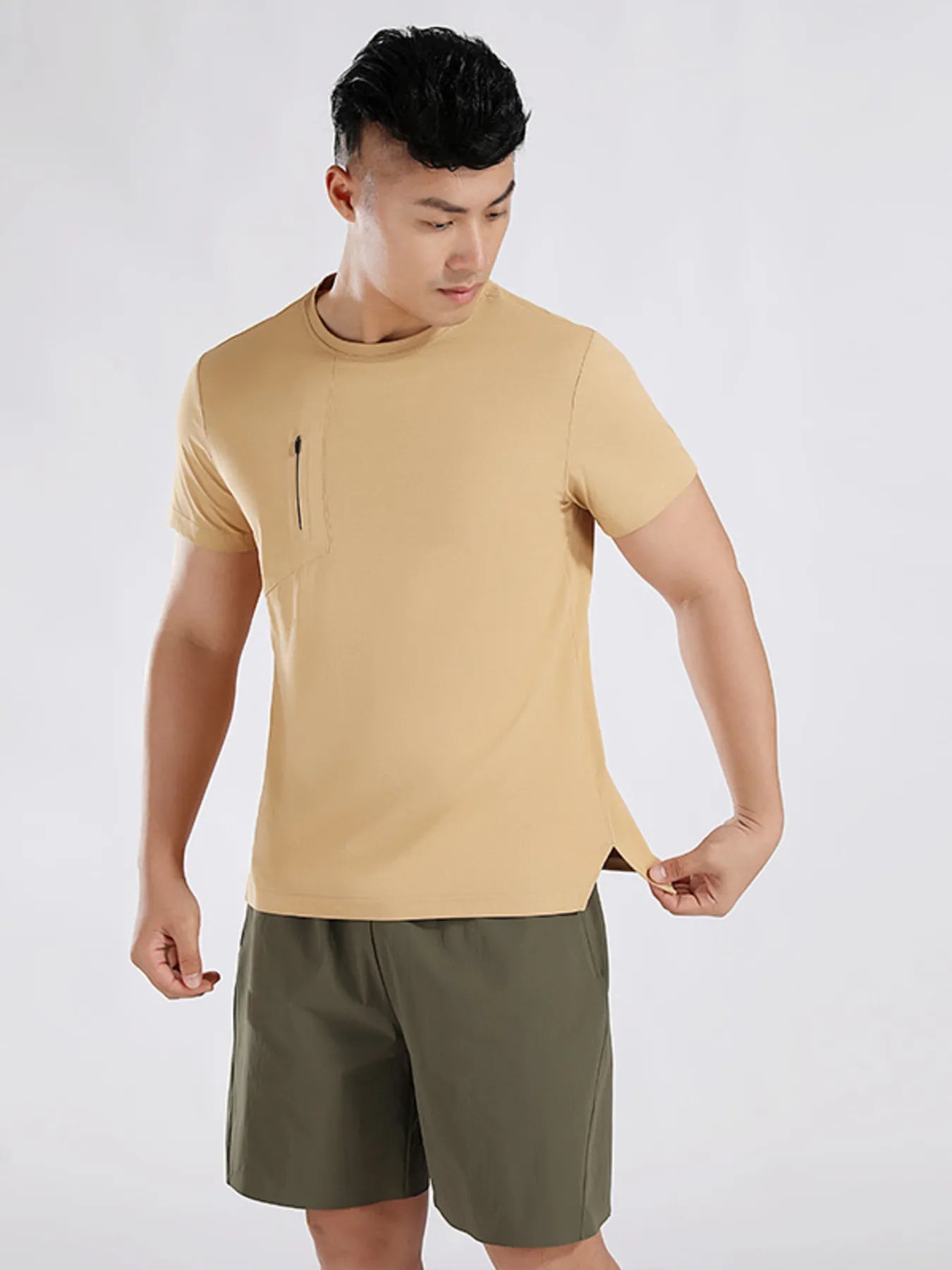 Men's Plus Size Round Neck Short Sleeve Active T-Shirt | Tampa Bay Discounts