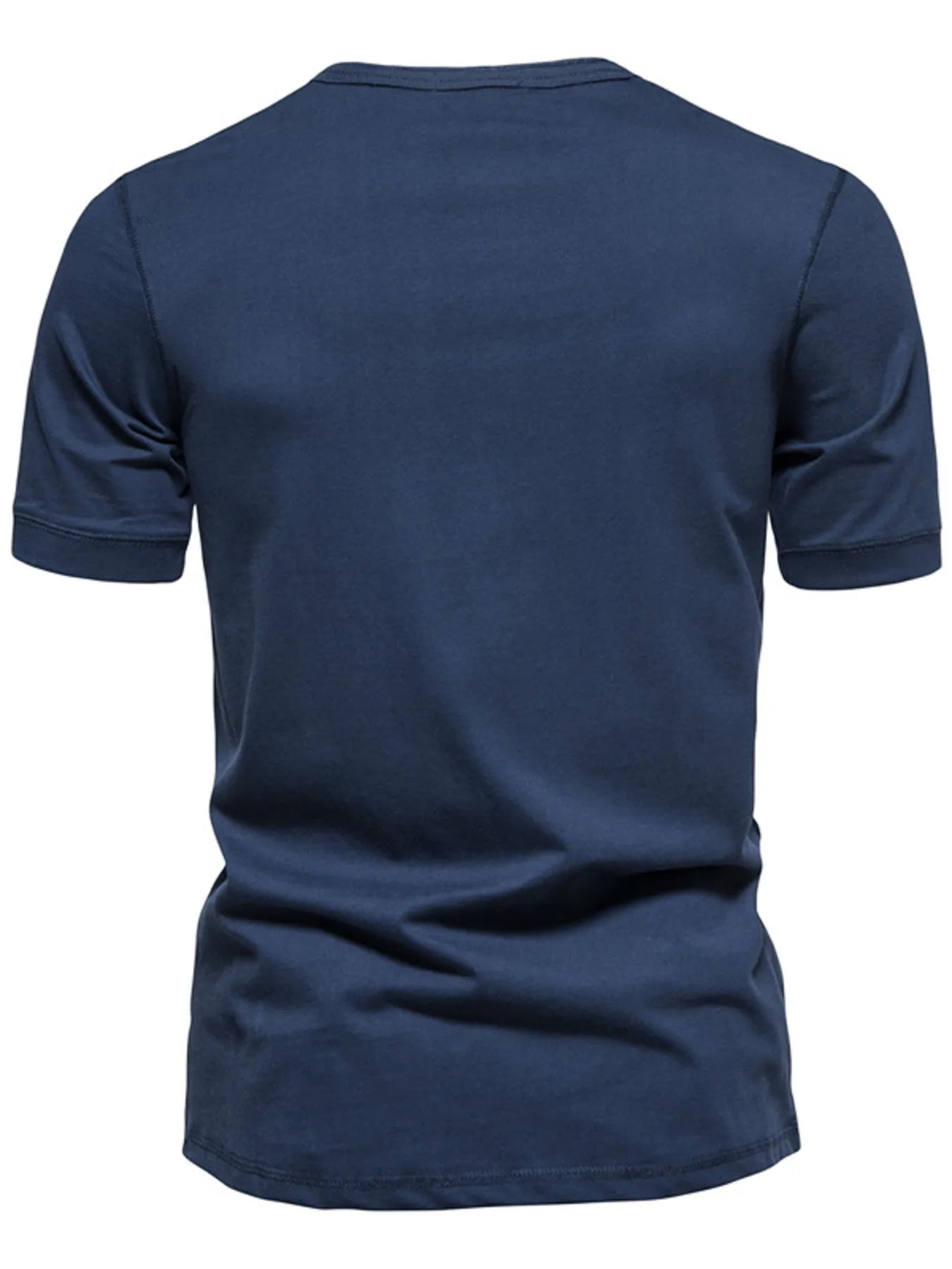 Men's Full Size Henley Style T-Shirt with Button Detail Plus Size | Tampa Bay Discounts
