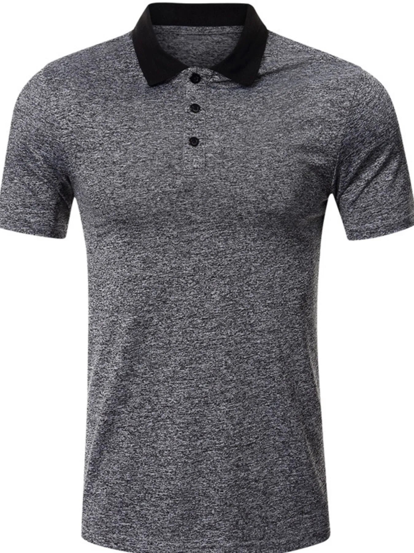 Men's Classic Heathered Polo Shirt with Contrast Collar | Tampa Bay Discounts