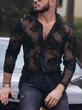 Men's Lace Button Down Long Sleeve Shirt | Tampa Bay Discounts