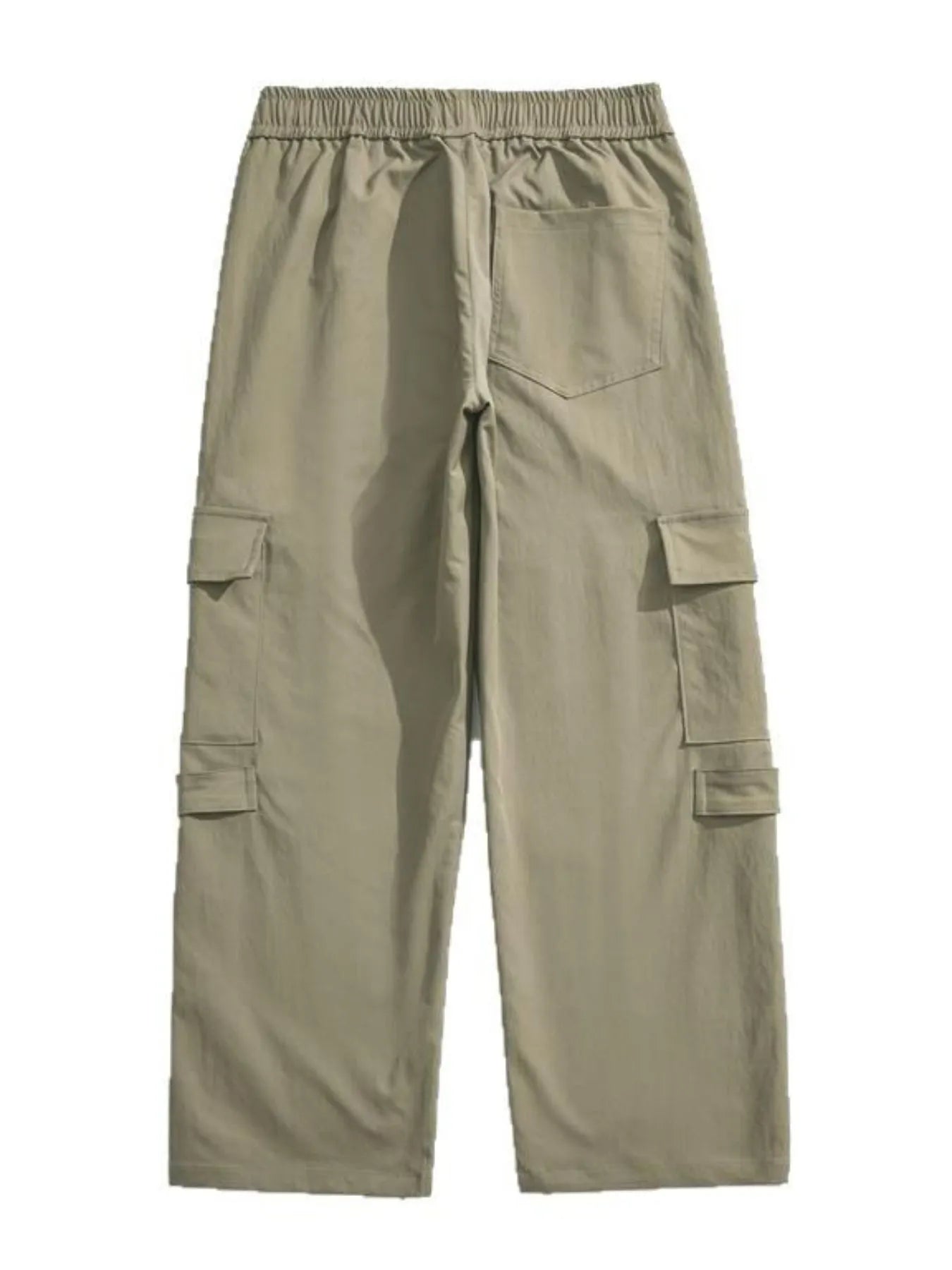 Men's Plus Size Multi-Pocket Cargo Utility Pants with Drawstring Waist | Tampa Bay Discounts