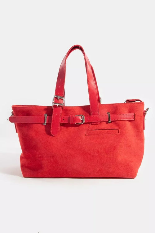 fame-faux-leather-buckle-strap-detail-tote-bag 1