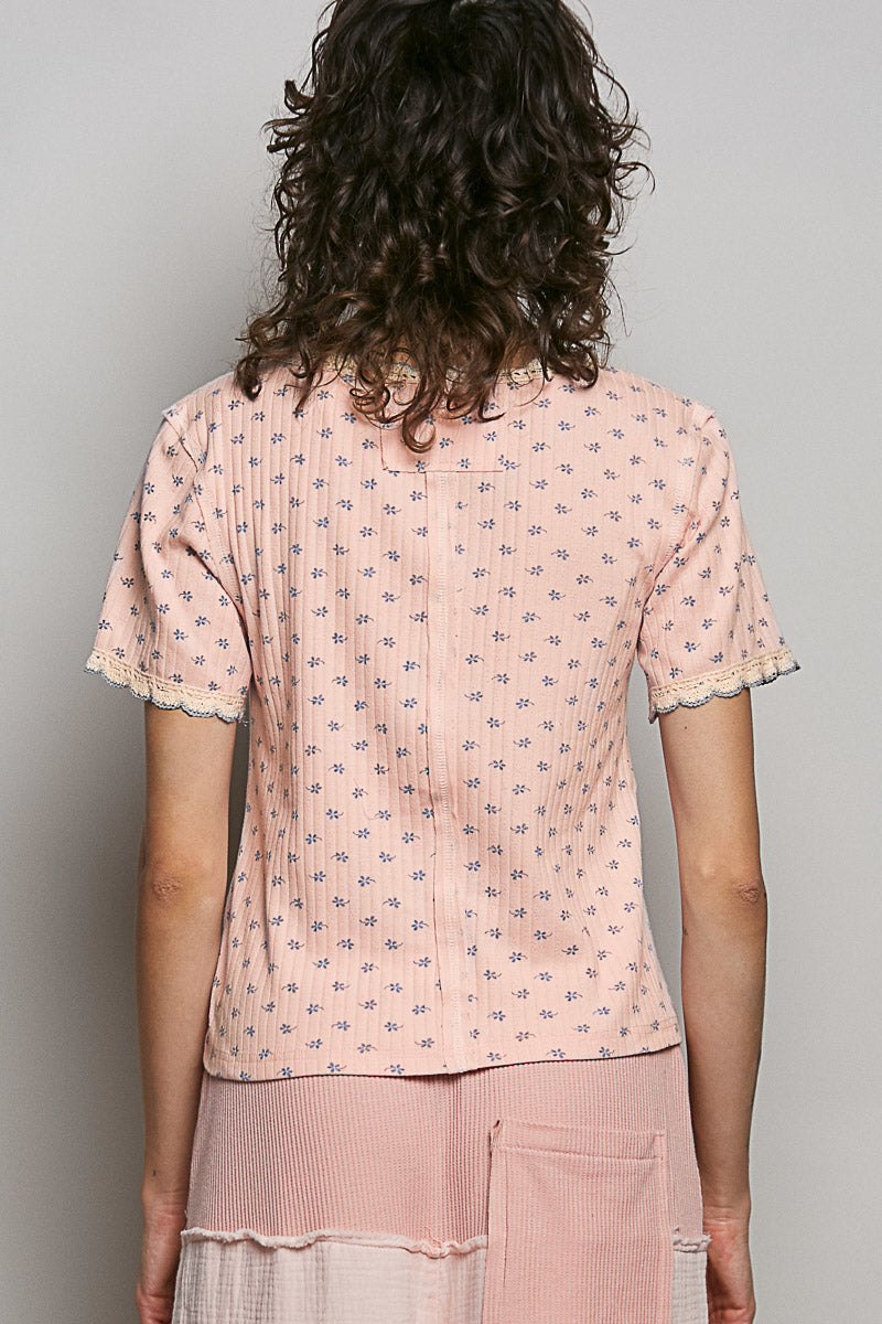 pol-floral-v-neck-short-sleeve-rib-t-shirt image 4