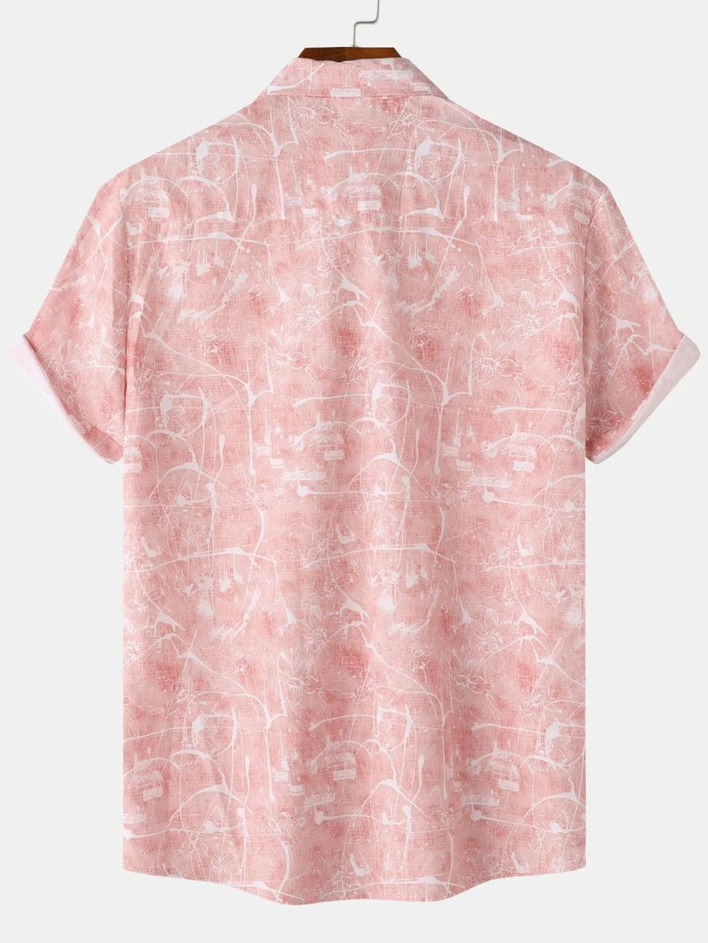 Men's Printed Short Sleeve Button Down Shirt | Tampa Bay Discounts