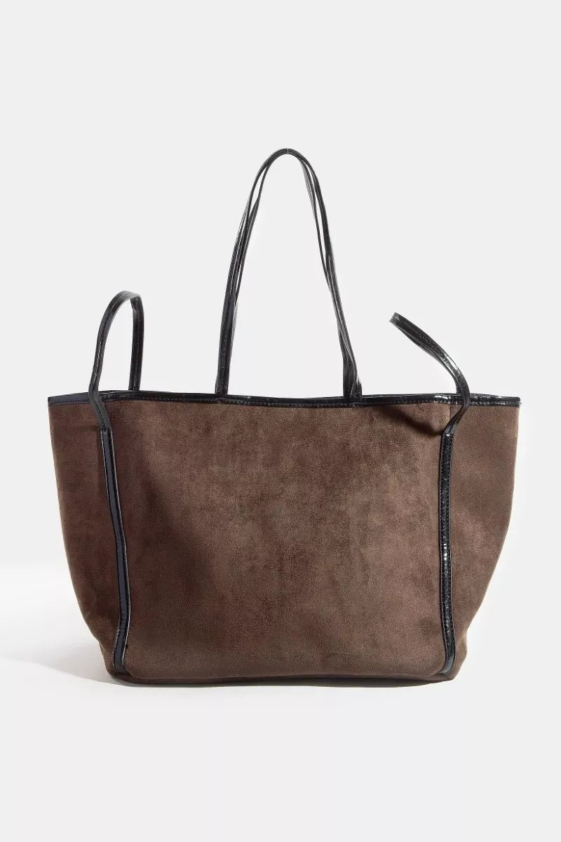 fame-suede-tote-faux-leather-trim-shoulder-strap 9