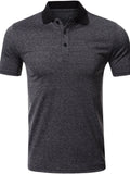 Men's Classic Heathered Polo Shirt with Contrast Collar | Tampa Bay Discounts