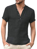 Men's Full Size Casual Solid Color Button Detail Shirt Plus Size | Tampa Bay Discounts