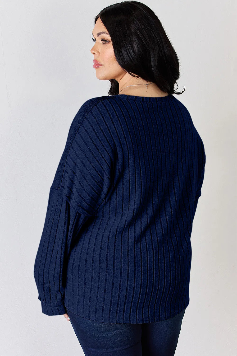 basic-bae-full-size-ribbed-half-button-long-sleeve-t-shirt image 13