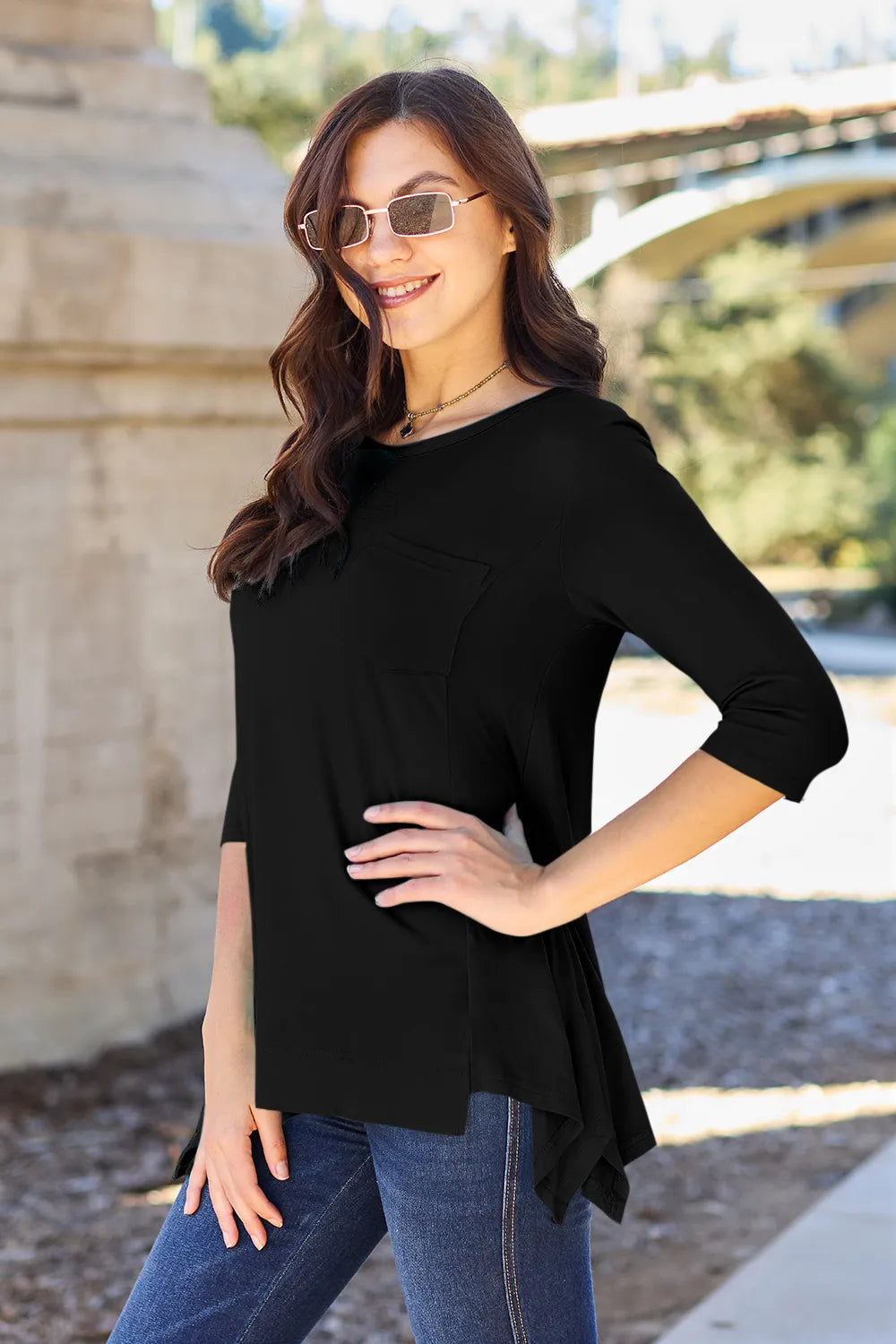 basic-bae-full-size-round-neck-pocketed-t-shirt image 8