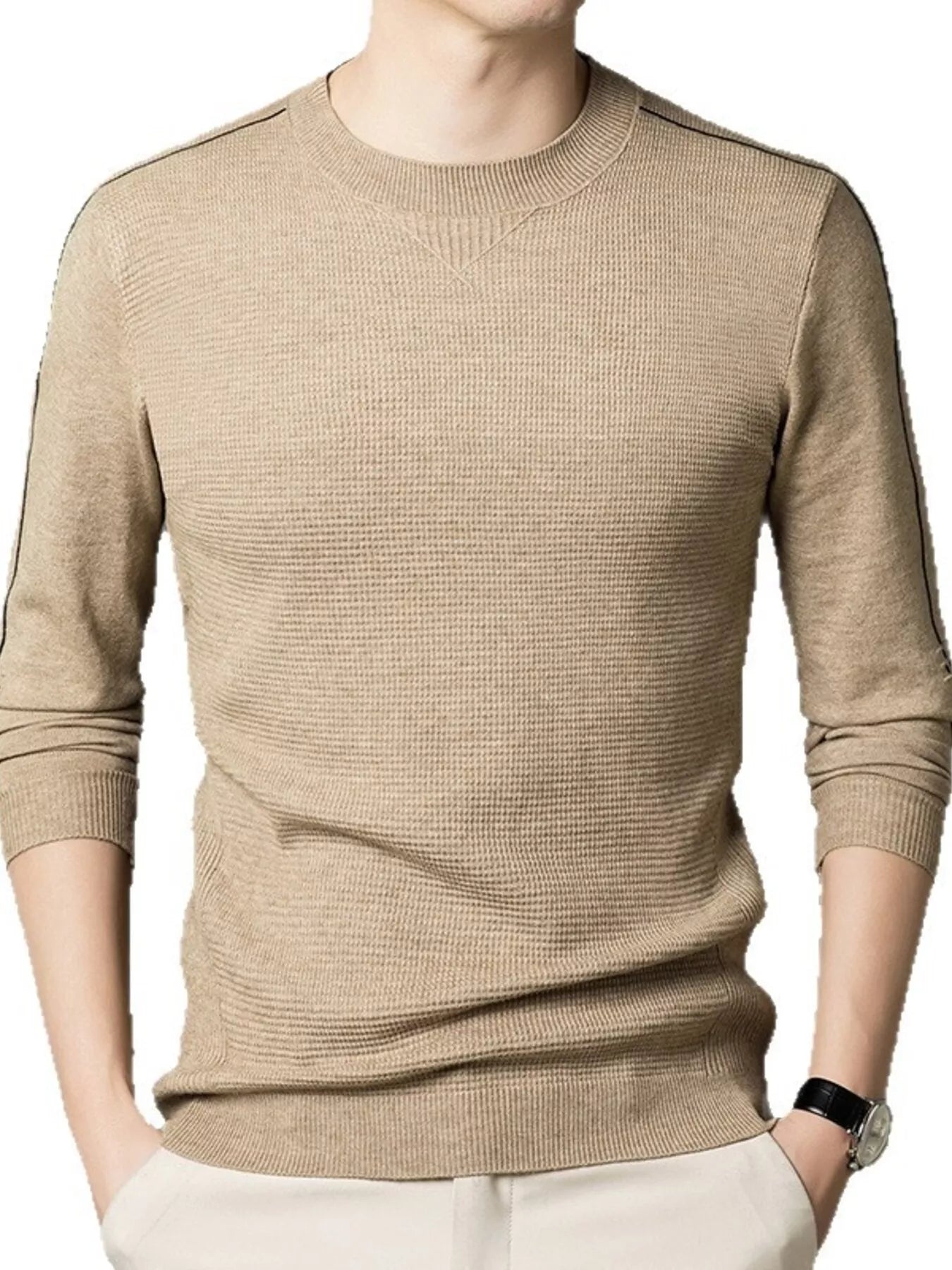 Men's Plus Size Textured Slim Fit Knit Top | Tampa Bay Discounts