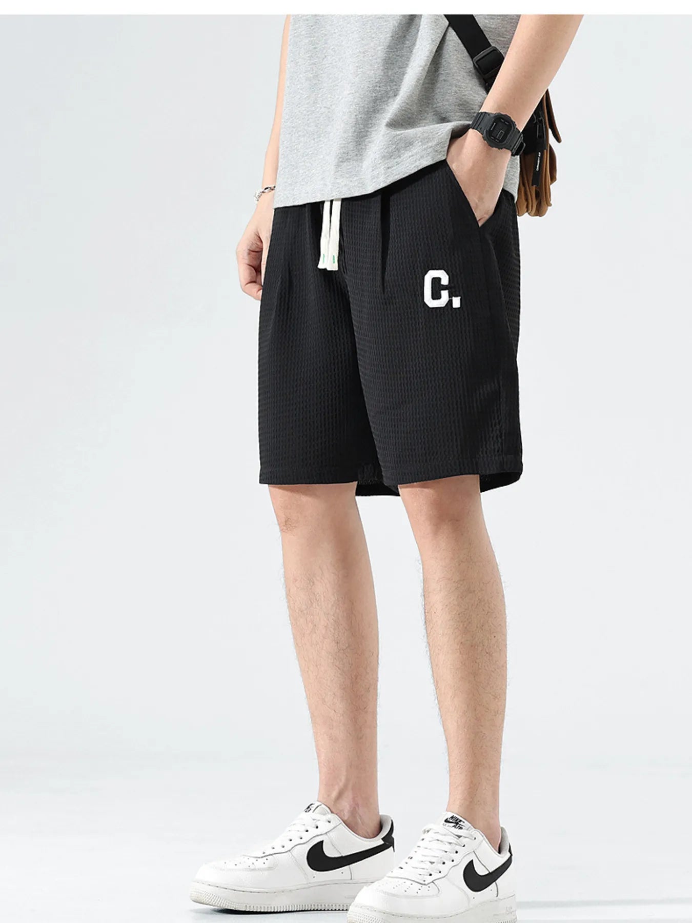 Men's Drawstring Pocketed Shorts | Tampa Bay Discounts