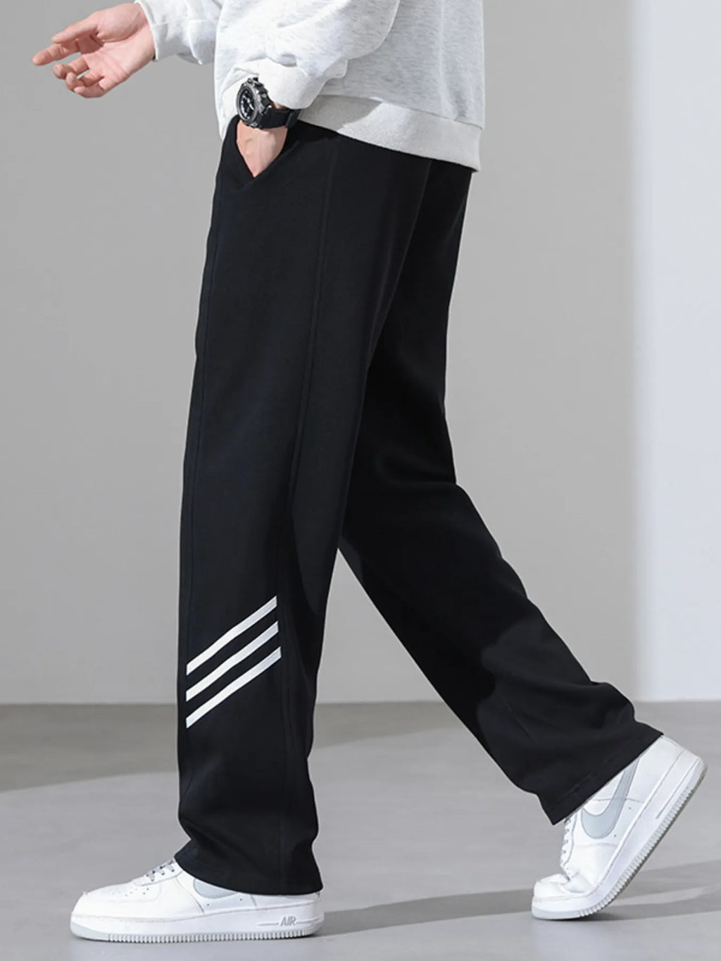 Men's Full Size Casual Loose Fit Sweatpants with Stripes Plus Size | Tampa Bay Discounts