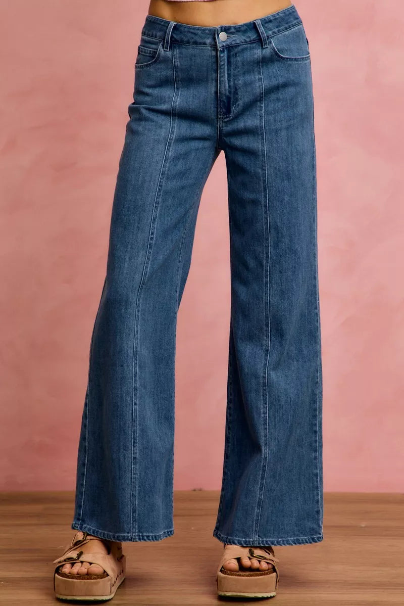 so-me-seam-detail-mid-rise-stretch-denim-jeans Image 4