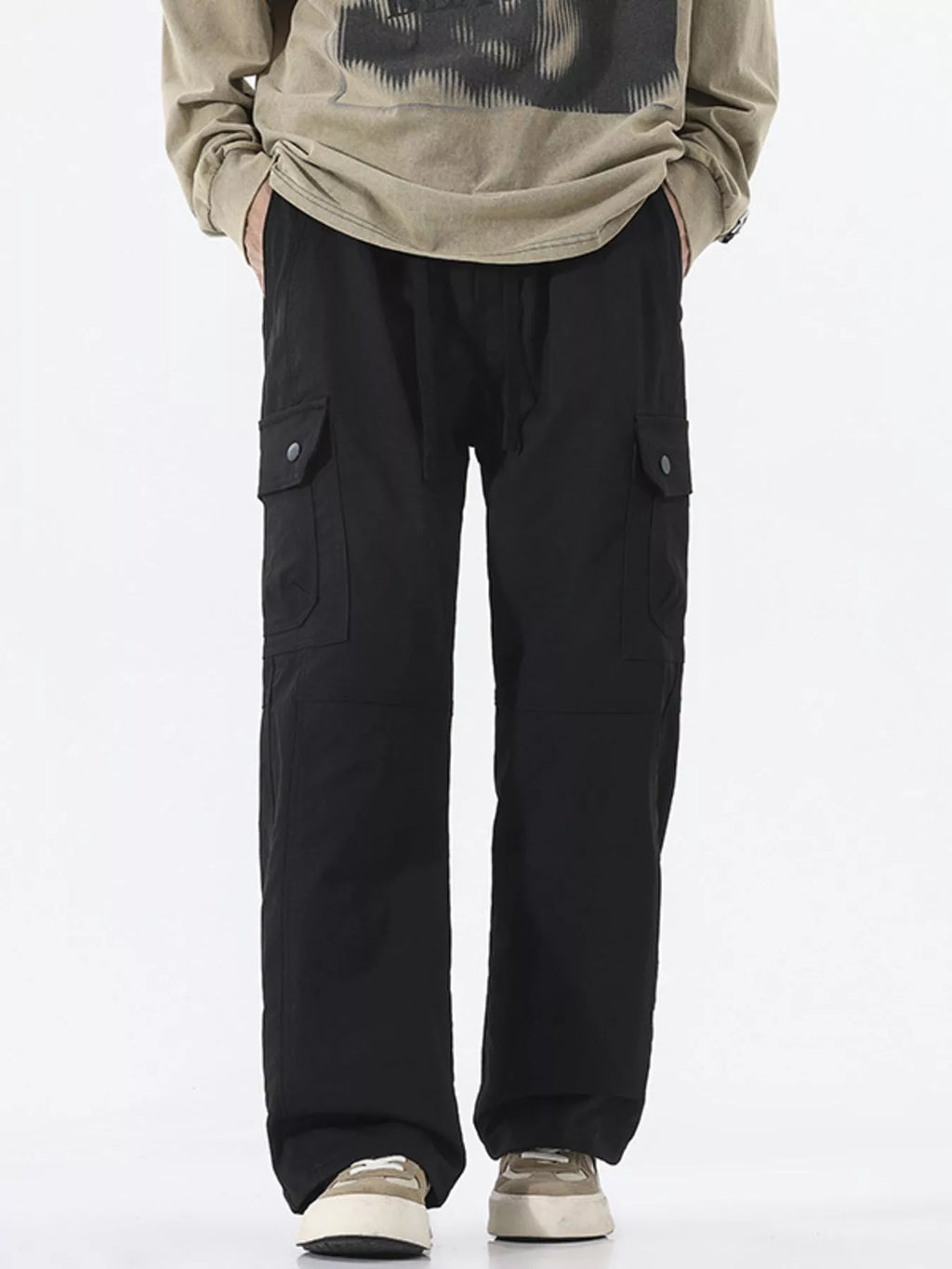 Men's Full Size Multi-Pocket Cargo Utility Pants Plus Size | Tampa Bay Discounts