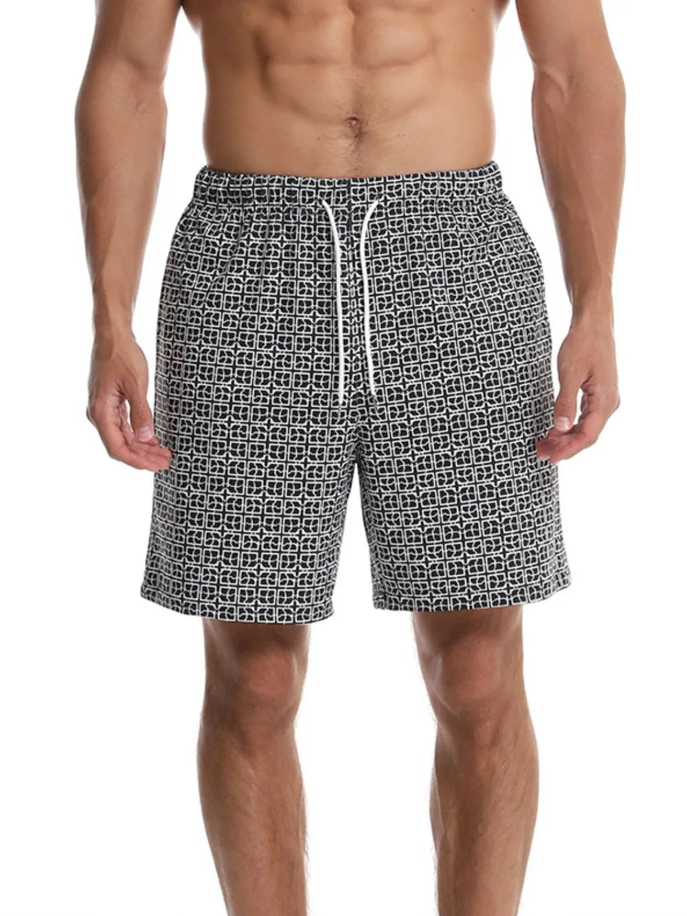 Men's Drawstring Printed Shorts with Pockets | Tampa Bay Discounts