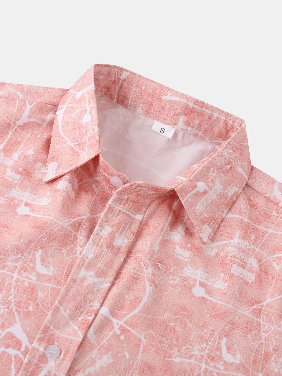 Men's Printed Short Sleeve Button Down Shirt | Tampa Bay Discounts