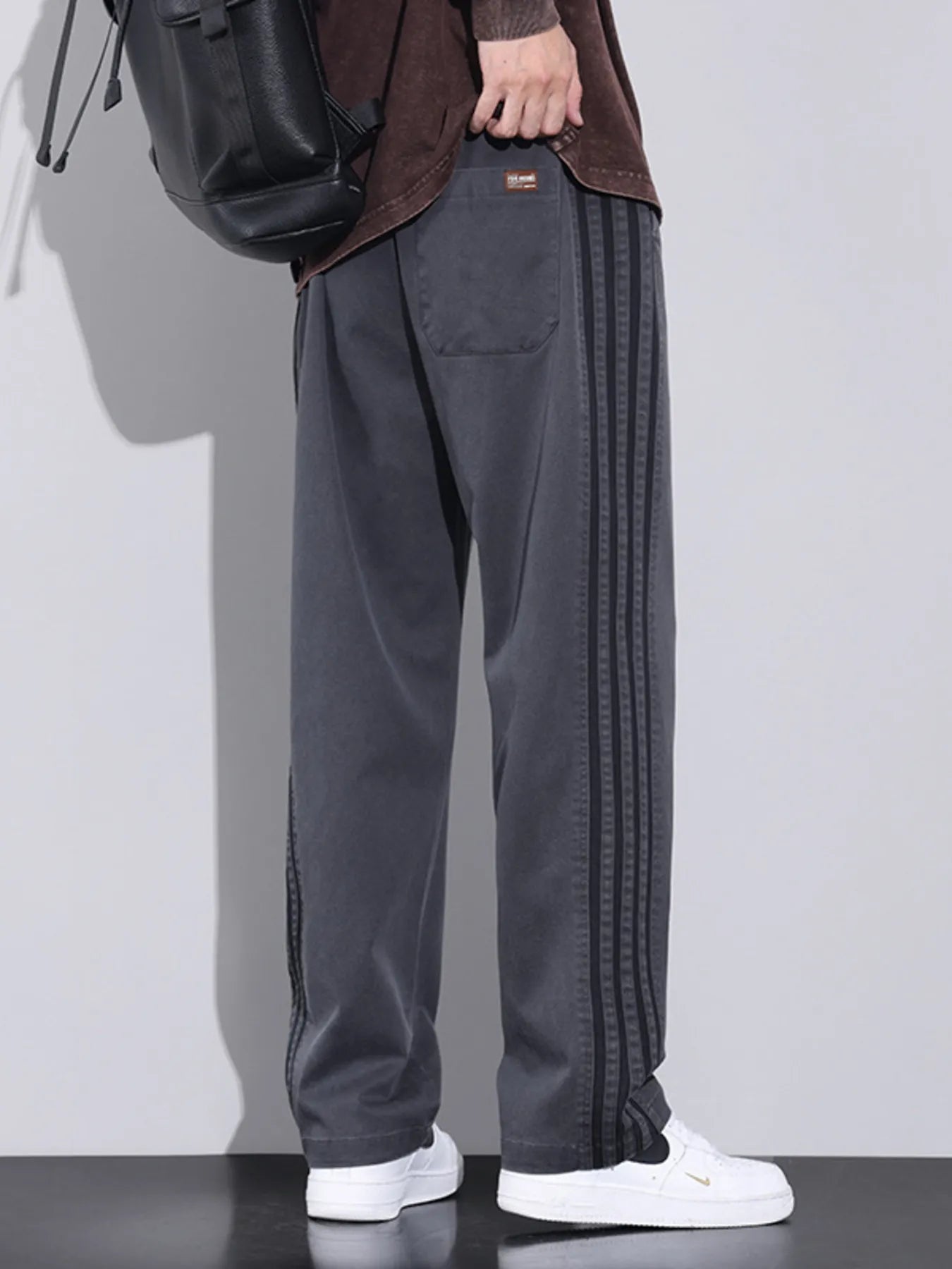 Men's Plus Size Casual Loose Fit Stripes Pants | Tampa Bay Discounts