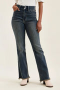 judy-blue-high-waist-double-button-frayed-hem-jeans Image 1