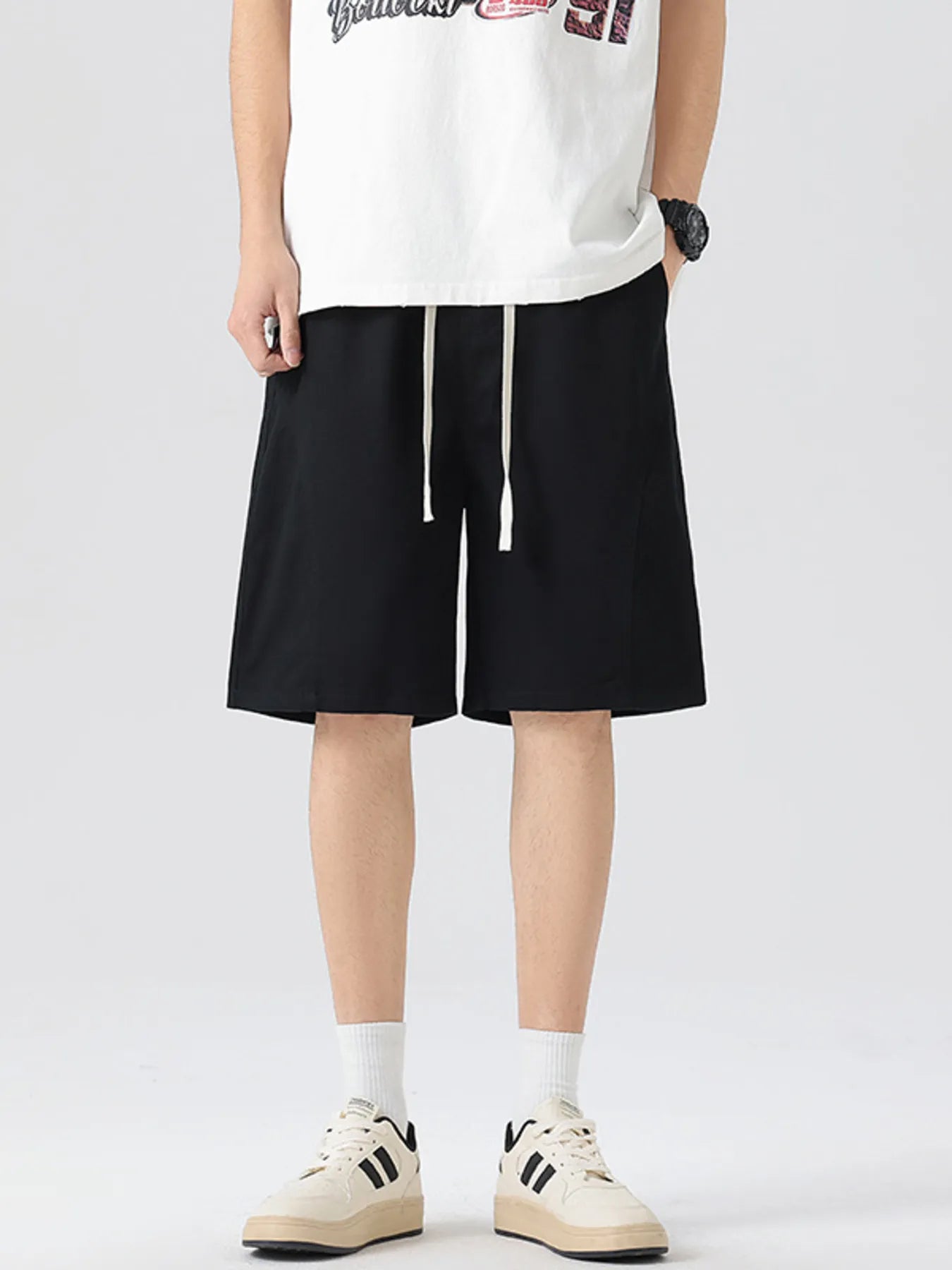 Men's Full Size Casual Loose-Fit Drawstring Shorts Plus Size | Tampa Bay Discounts