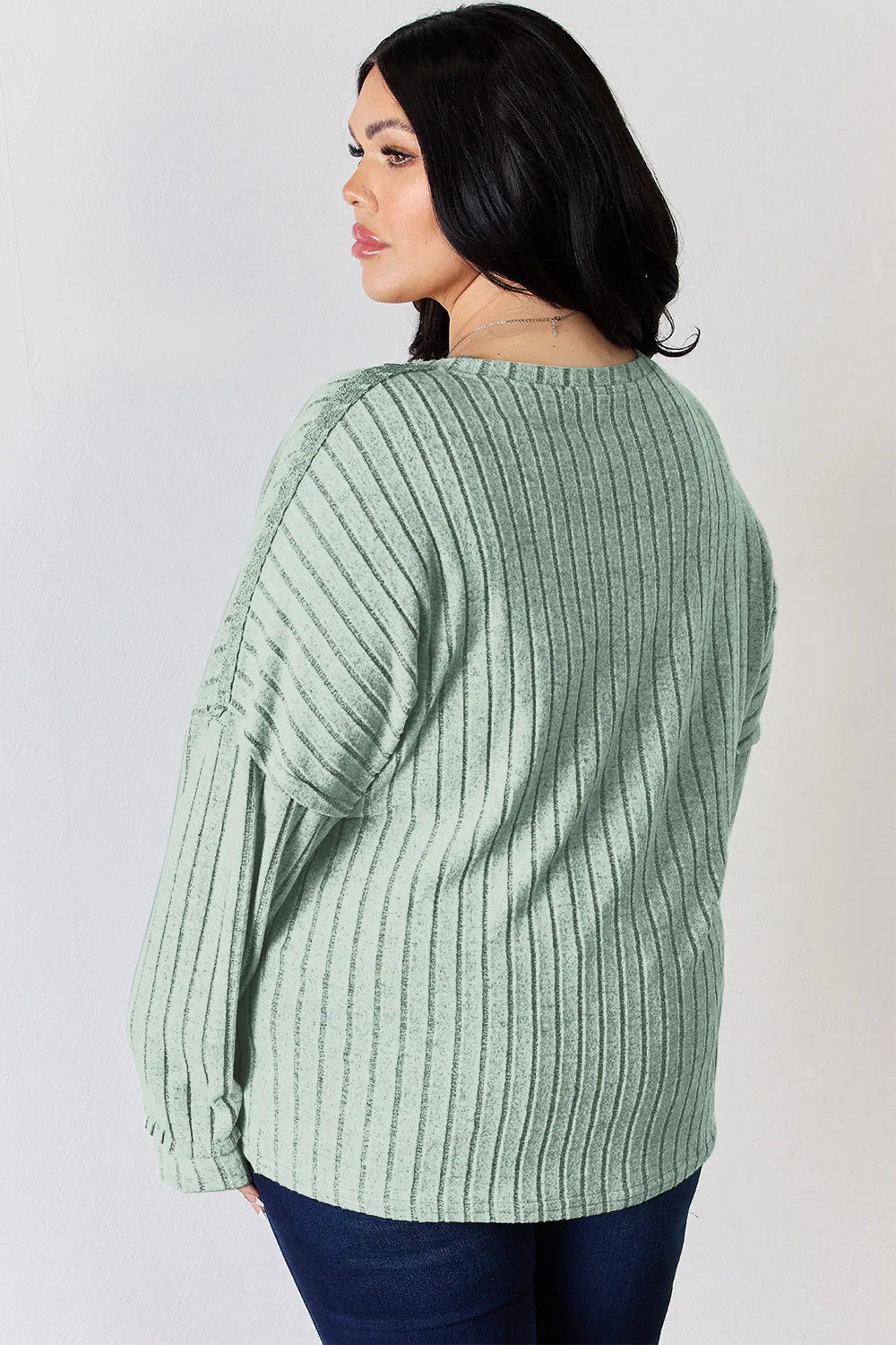 basic-bae-full-size-ribbed-half-button-long-sleeve-t-shirt image 29