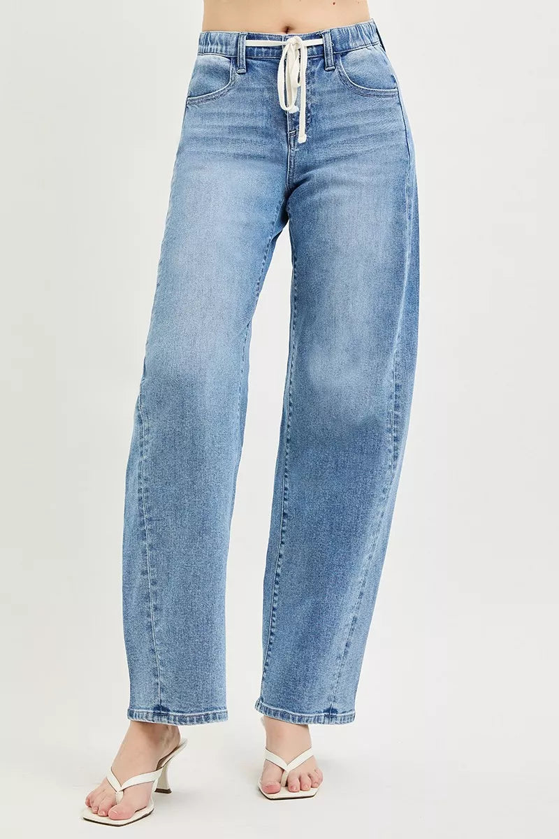 risen-relaxed-fit-drawstring-waist-jeans Image 3