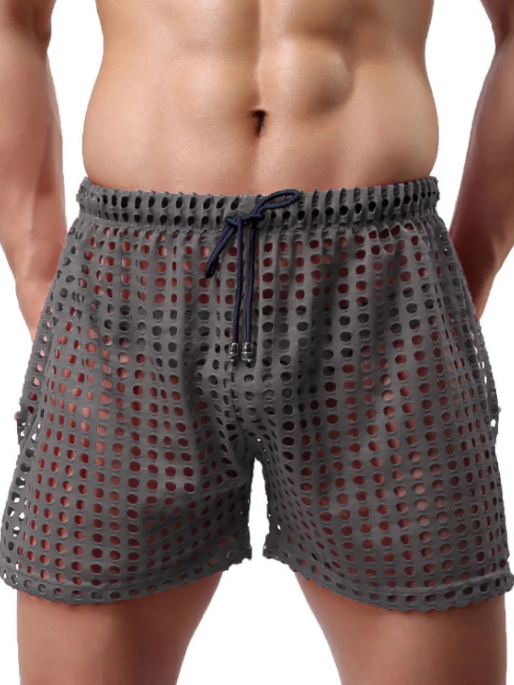 Men's Openwork Drawstring Shorts | Tampa Bay Discounts