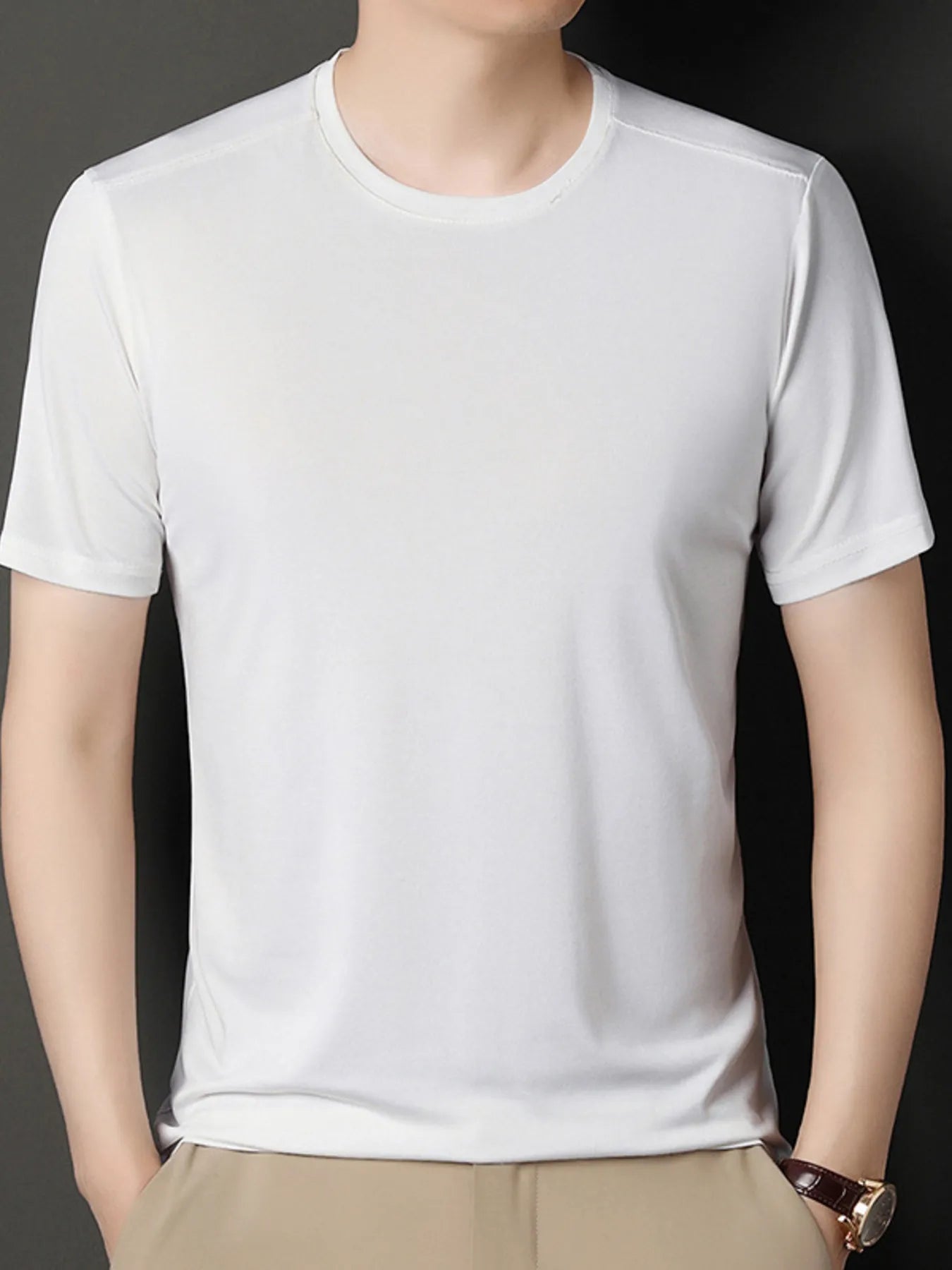 Men's Plus Size Round Neck Short Sleeve T-Shirt | Tampa Bay Discounts